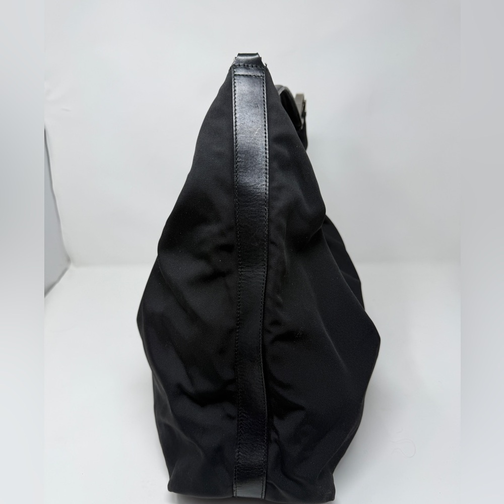 GUCCI Black Nylon Leather Hobo Bag - Picture 9 of 11